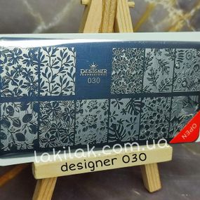Пластина 030 для стемпінгу Designer Professional (12х6см)