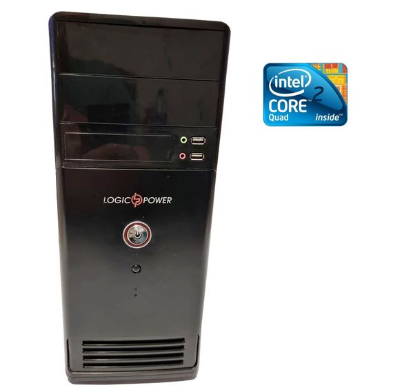ПК Б-клас LogicPower Tower / Intel Core 2 Quad Q6600 (4 ядра по 2.4 GHz) / 8 GB DDR3 / 250 GB HDD / Intel GMA Graphics X4500 / 400W б/в