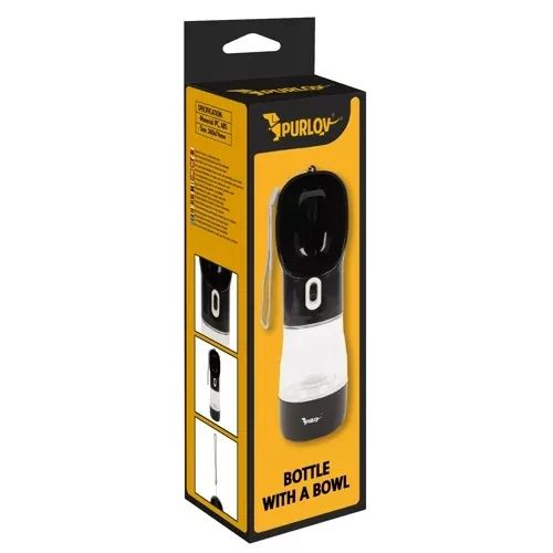 Пляшка-поїлка Purlov 21033 3-в-1 для собак і котів 🐶🐱 | Зображення 3