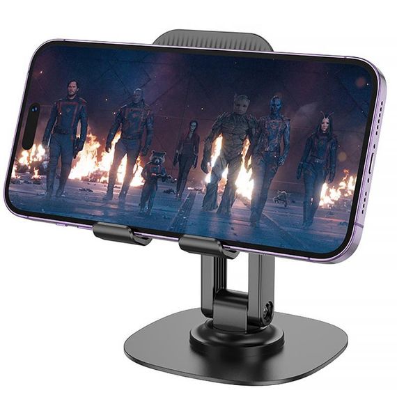 Подставка для телефона Hoco HD6 Winner dual-axis rotating Black | Зображення 2