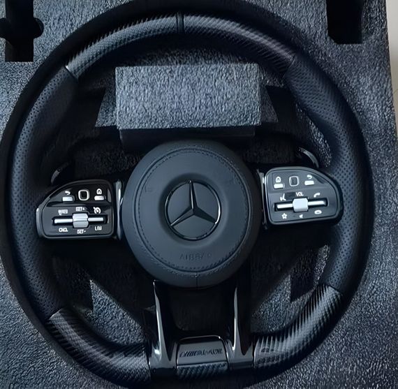 Кермо AMG 2018-Style (Карбон -2025 чорні кнопки, 4pin) для Mercedes GLE W167 2018- рр