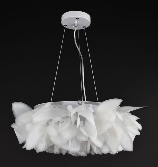 Люстра світлодіодна підвісна LED світильник для квартири на стелю лед 27638 Білий 25-180х50х50 см. | Зображення 5