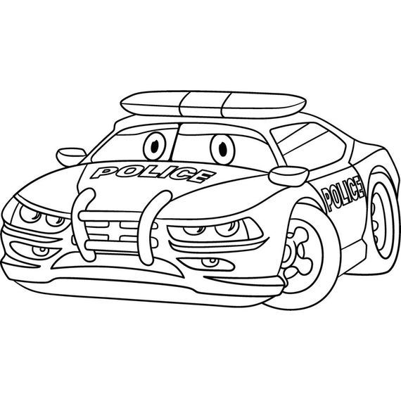 Розпис по полотну "Поліцейська машинка" Art Craft 15072-AC 25х30 см | Зображення 1