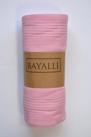 Вафельне простирадло-покривало Bayalli 200×230 см.  Pembe