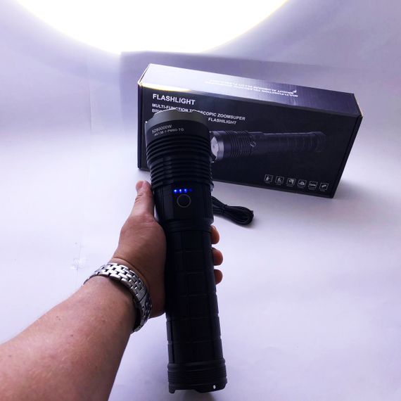 Ліхтар ручної моделі Police AK138-1 WHITE LASER LED PM60-TG 8х18650, USB-зарядка, Power Bank, зум | Зображення 9