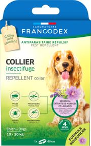 Ошейник от блох и клещей Francodex Repellent Collar для собак весом 10-20 кг, 60 см