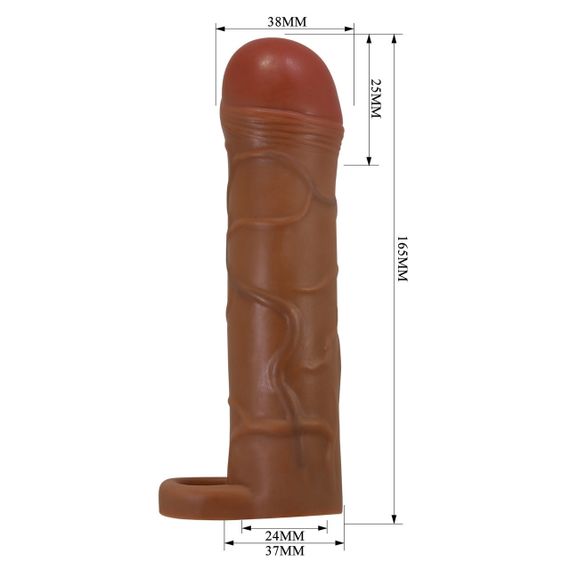 Подовжуюча насадка презерватив Pretty Love - Bunion 1" Brown, BI-026253-1 Sex Aura | Зображення 8