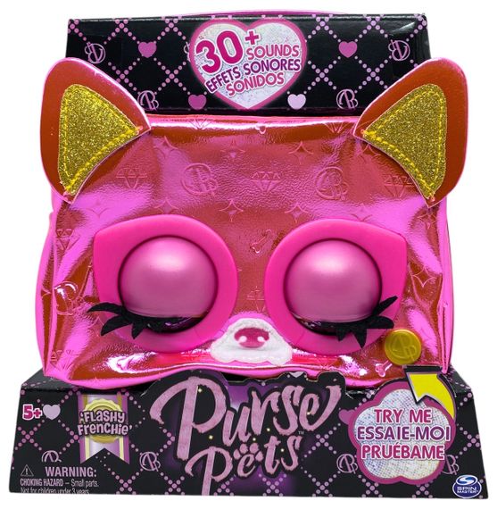Сумочка Purse Pets щеня Flashy Franchie моргають очі видає звуки та мелодії рожева блискуча | Зображення 5