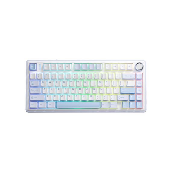 Клавіатура Aula F75 Gasket Greywood V3 switch Hot-Swap PBT Wireless/Bluetooth/USB Blue (6948391208633)