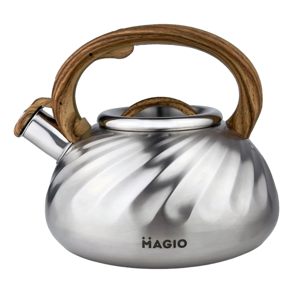 Чайник 3 л Magio MG‑1194 з нержавіючої сталі зі свистком для всіх типів плит