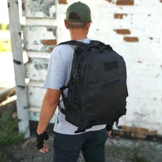 Чоловічий рюкзак на 40л M-11. туристичний із системою MOLLE .Чорний Тактичний, штурмовий, великий | Зображення 4