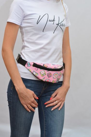 Сумка поясна бананка 4Profi Міні з принтом Іграшки з одним відділенням 20111 | Зображення 3