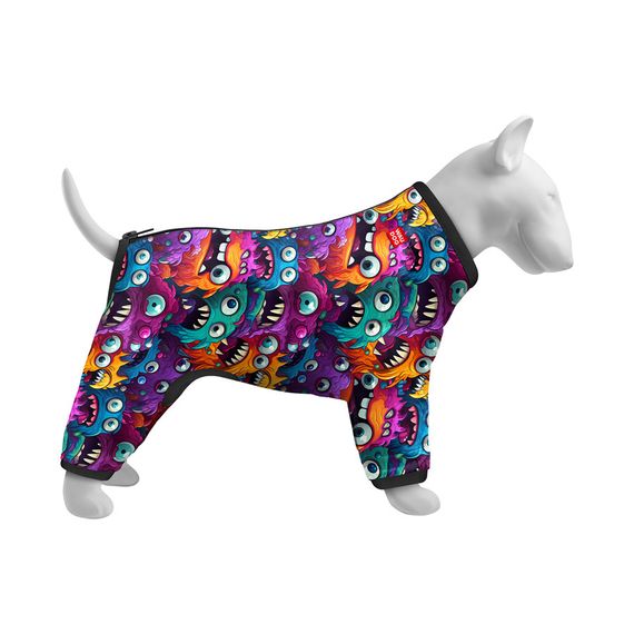 Вітровка для собак WAUDOG Clothes, малюнок "Зубасті монстри", S35, В 47-51 см, С 35-39 см | Зображення 2