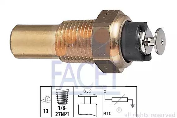 Датчик температури OPEL ASTRA F/OMEGA/VECTRA 1.0-3.2 77-07, FACET (73005) | Зображення 2
