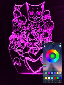 Акриловий світильник-нічник керування з телефона Фейрі Тейл (Fairy Tail) tty-n000869