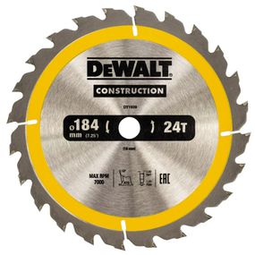 Диск пилковий  DeWALT СONSTRUCTION 184 х 16 мм (DT1939)