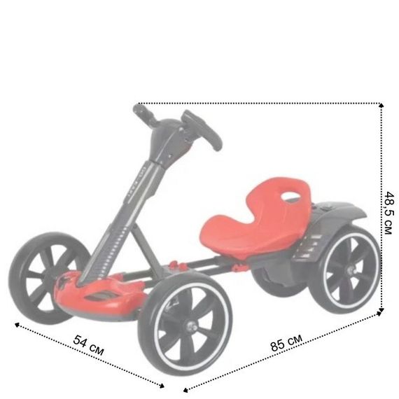 Дитячий електрокарт Spoko SP-V17 6V 4,5Ah з пультом червоний для дітей 3-8 років (42412109) | Зображення 4