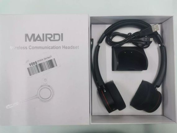 Беспроводная гарнитура Mairdi mrd-890dbt с микрофоном с зарядной подставкой | Зображення 1