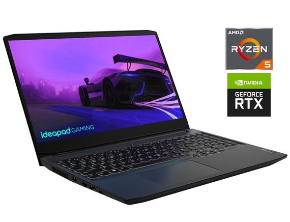 Игровой ноутбук Lenovo IdeaPad Gaming 3 15ACH6 / 15.6" (1920x1080) IPS / AMD Ryzen 5 5600H (6 (12) ядер по 3.3 - 4.2 GHz) / 16 GB DDR4 / 512 GB SSD / nVidia GeForce RTX 3060, 6 GB GDDR6, 192-bit / WebCam б/у