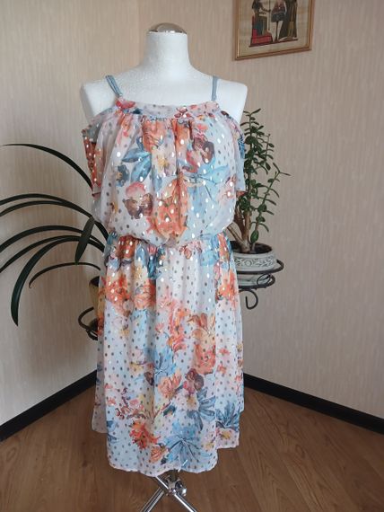 Сарафан жіночій у квітковий принт сукня | Зображення 1