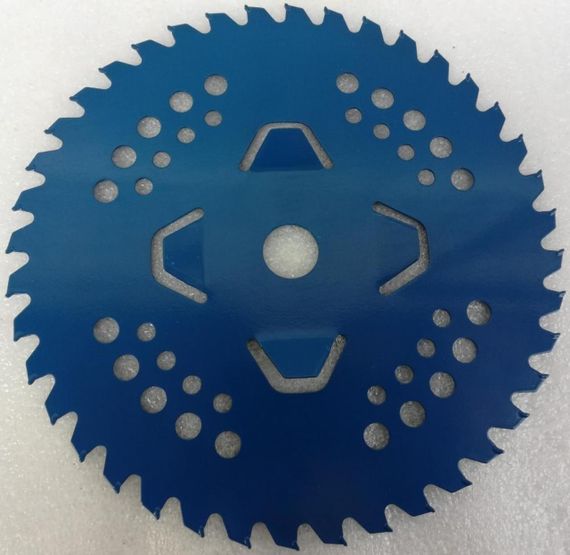 Нож мотокосы   40T   (Ø255/25.4 mm)   (победитовые зубья)   (синий)   BEST