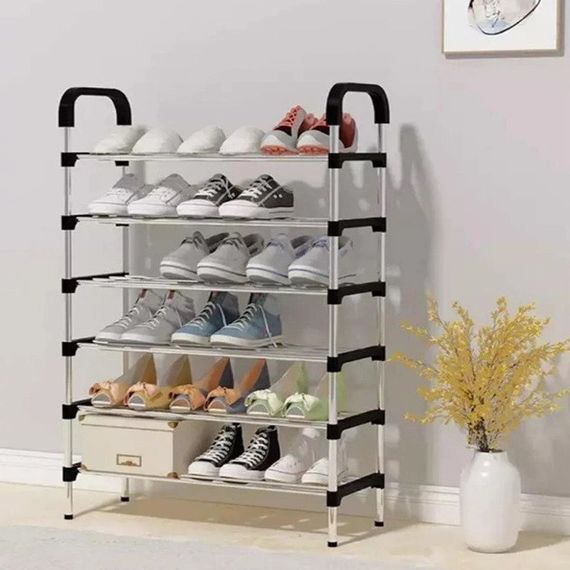 Полиця для взуття Shoe Rack 6 полиць Органайзер стійка 6 FG-207 секцій 56х28х113см | Зображення 4
