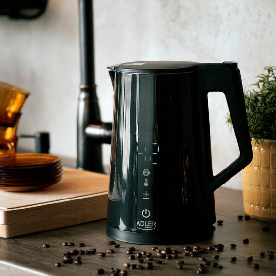 Електрочайник Adler AD 1345 чорний, 1,7 л, 2200 Вт, з регулюванням температури та подвійними стінками | Зображення 6