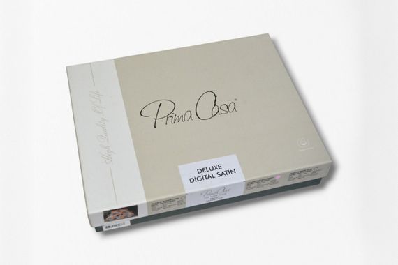 Комплект постільної білизни Prima Casa Digital Satin 200 х 220 см.  Magnolya Bej | Зображення 5