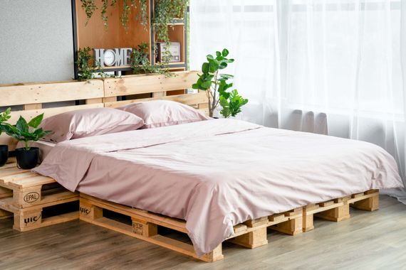 Простирадло ARDESTO на резинці Mix&amp;Match, 180x200+30см, 100% бавовна, сатин, пудра (ART1820FSP) | Зображення 1