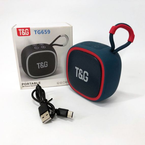 Портативна Bluetooth-колонка TG659 із ремінцем. IW-765 Колір: синій