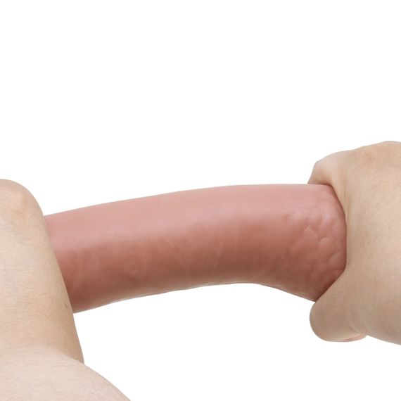 Фалоімітатор на присосці, з хребтом та ефектом ковзної шкіри LyBaile - Sliding Skin 8,3” Flesh, Sex Aura | Зображення 4