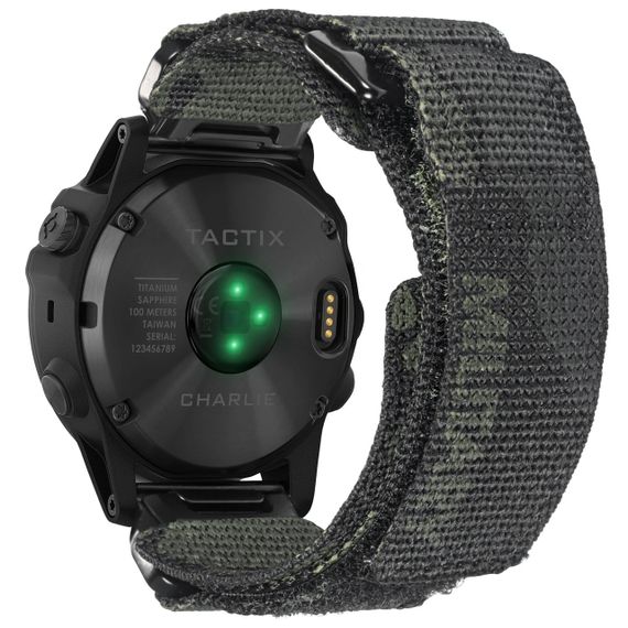 Ремешок для часов Hemsut HGA131 Military nylon strap with Velcro Garmin Camo Black 20mm