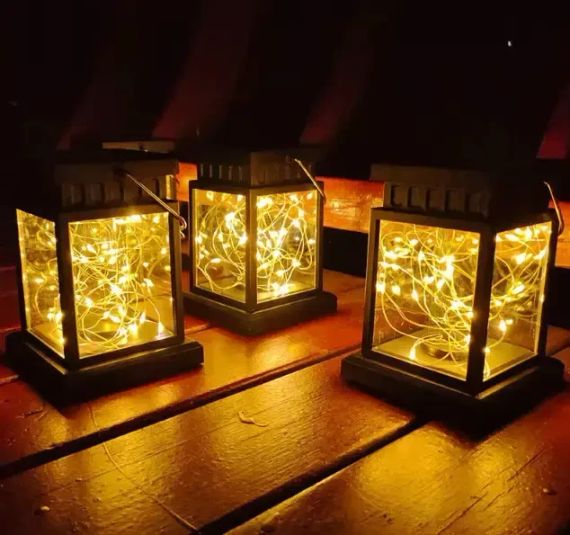 Вуличний садовий підвісний ліхтар на сонячній батареї, водонепроникний The lamp