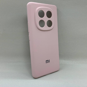 Чохол з логотипом для Xiaomi Redmi Note 14 Pro 4G | Протиударний | Soft Touch | Пудровий