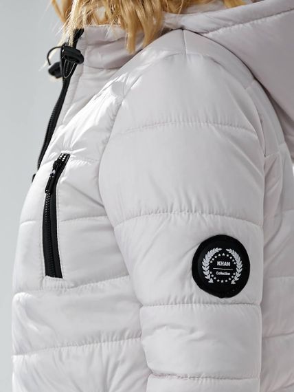 Елегантна жіноча парка, арт. 300, перлинний сіро білий | Зображення 2