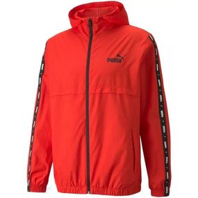 Ветровка Puma ESS+ Tape Men's Windbreaker 847477 11 (красная, спортивная, мужская, с подкладкой, логотип пума)