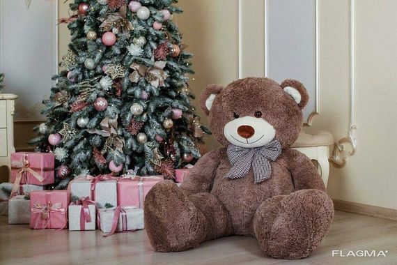 Большая мягкая игрушка мишка Yarokuz Билли 150 см Капучино | Зображення 2