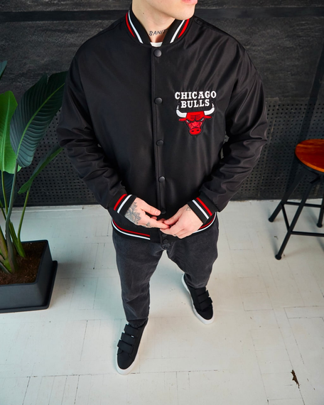 Бомбер Чикаго чорний S XL | Зображення 6