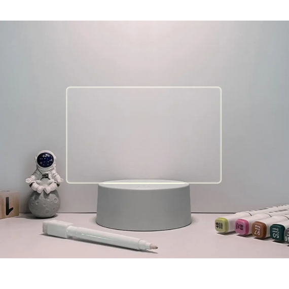 Світлодіодна Led-дошка планер для нотаток малювання маркером календар usb світильник 3D нічник | Зображення 2