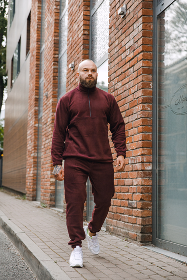 Костюм плюш бордо L | Зображення 2