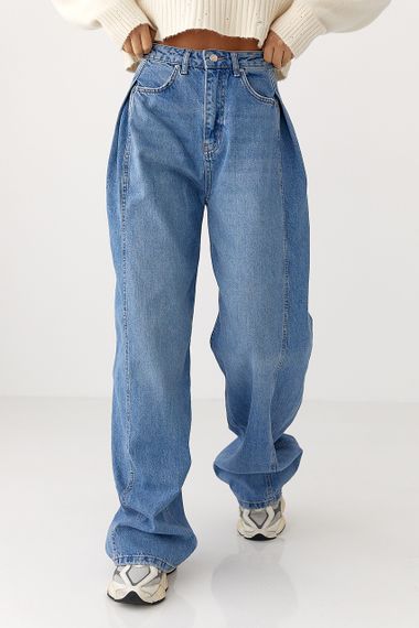 Сині широкі джинси Baggy - синій цвет, 34р (є розміри) | Зображення 5