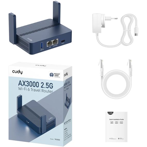 Маршрутизатор Cudy TR3000, AX3000 2.5G Wi-Fi 6 Router with USB | Зображення 3