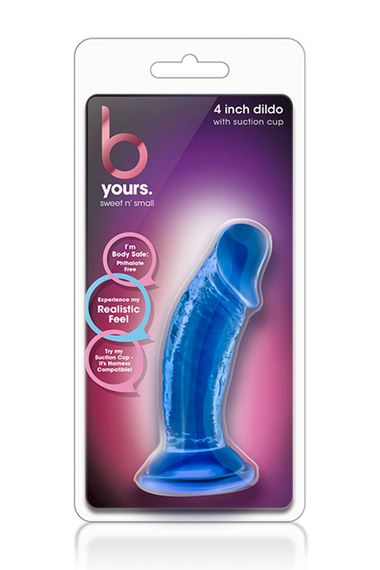 Фалоімітатор B yours SWEET N SMALL 4inch DILDO BLUE, Синий | Зображення 1
