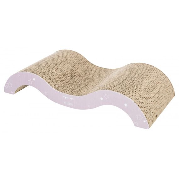 Дряпка Trixie Wave Junior для кошенят з котячою м ятою картон світло-бузкова/м ятна 38х7х18 см | Зображення 1