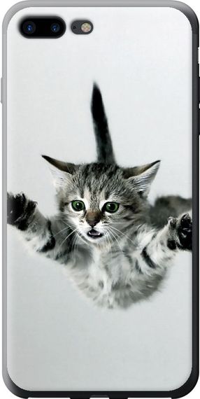 Чехол на iPhone 8 Plus Летящий котёнок "2322u-1032-17620"