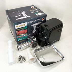 Электрическая мясорубка с насадками Rainberg RB-677 2600W, Мясорубка MV-788 электрическая металл