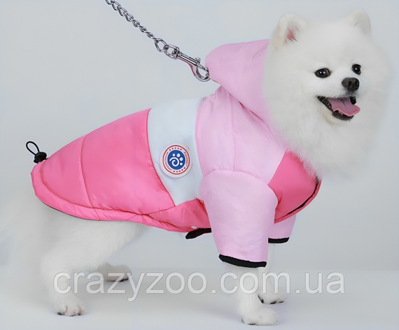 Куртка для собак и котов EcoToys Rose-Pink L розово-малиновая A: 31 см B: 45 см C: 30 см 6995 | Зображення 3