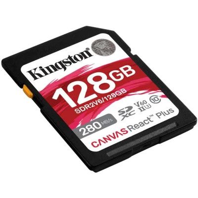 Карта памяти Kingston 128GB SDXC class 10 UHS-II U3 Canvas React Plus (SDR2V6/128GB) | Зображення 1