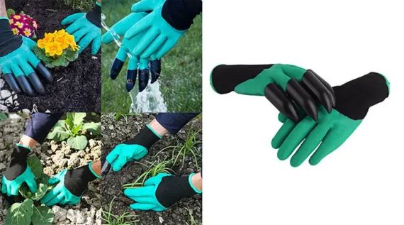 Садовые перчатки Garden genie gloves с 4 наконечниками для рытья земли | Зображення 1