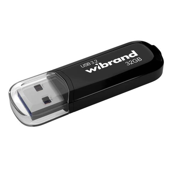 USB флеш накопичувач Wibrand 32GB Marten Black USB 3.2 Gen 1 (USB 3.0) (WI3.2/MA32P10B)